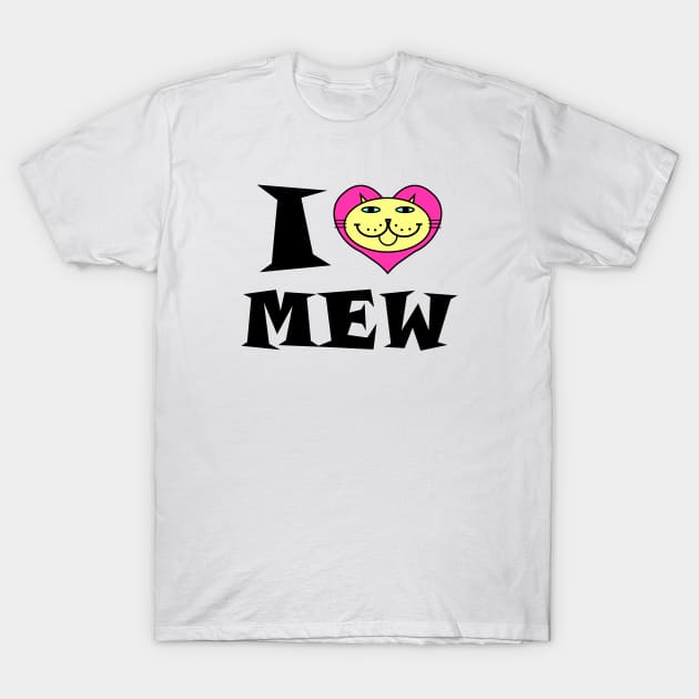 I HEART Cat - SUNNY YELLOW KITTY T-Shirt by RawSunArt